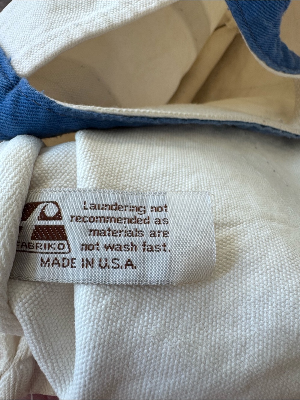 Vintage! Bloomingdale’s Bloomie's Canvas Tote Bag in White and Blue - Small Size - Picture 7 of 9